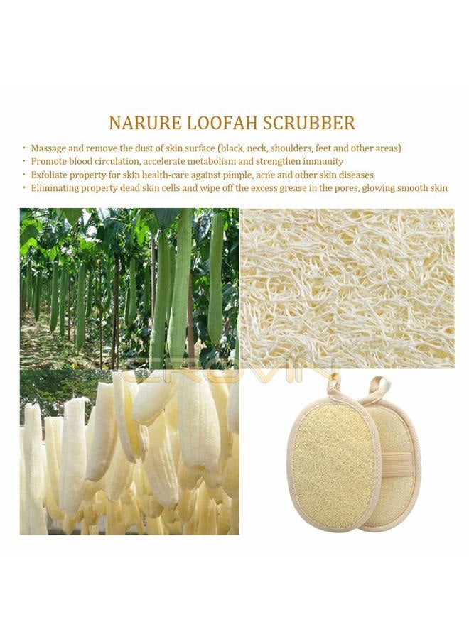 CROVIN Bigger 5x7 Natural loofah Sponge for Exfoliating and Invigorate Your Dead Skin - Eco Friendly and Biodegradable All-Natural Loufa - Deeply Clean Your Body Pack of 4 - Image 3