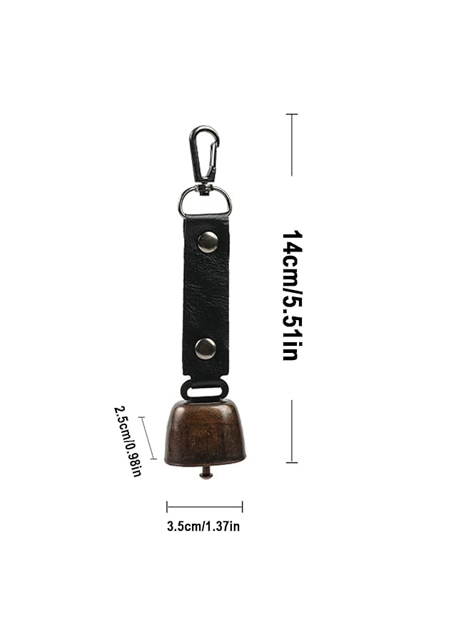 erorex Metal Vintage Mini Cowbell Bells Decorations Key Ring With Bell Versatile Compact And Portable Cowbell Drum For Outdoor Hiking Backpack Pendant Pack Of 2 - Image 2