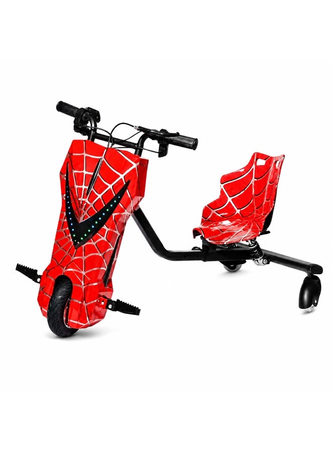 Kids Electric Drift Trike 250W with LED Lights, Safety Helmet & Protective Gear, 36V Battery, 3 Speed Modes, Max Load 70kg - Image 1