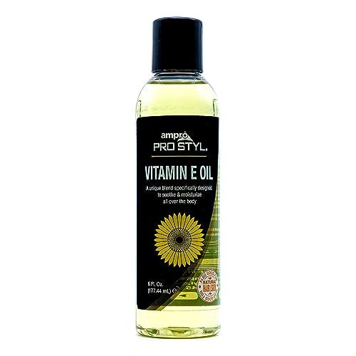 AmPro Pro Styl Vitamin E Oil - Ideal for Dry Hair and Skin - Helps Revive Tired, Damaged Tresses - Promotes Strong Nails - Soothes and Restores Moisture Levels for Overall Epidermis Health - 6 oz - Image 1