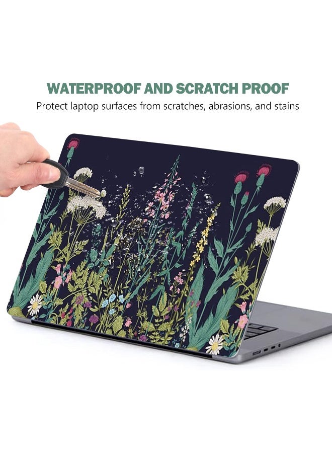 AIMSA Laptop Skin Sticker Decal, 12 13 13.3 14 15 15.4 15.6 inch Laptop Art Decal Protector Notebook Netbook PC 15.6" Universal Vinyl Cover, Flowers Plants - Image 2