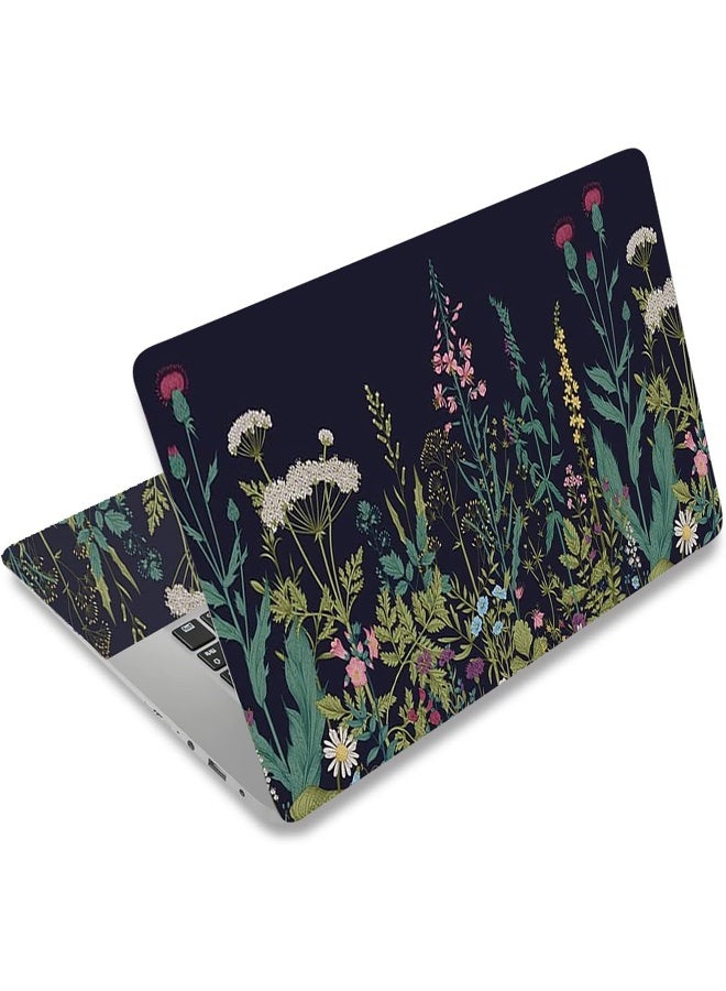 AIMSA Laptop Skin Sticker Decal, 12 13 13.3 14 15 15.4 15.6 inch Laptop Art Decal Protector Notebook Netbook PC 15.6" Universal Vinyl Cover, Flowers Plants - Image 1
