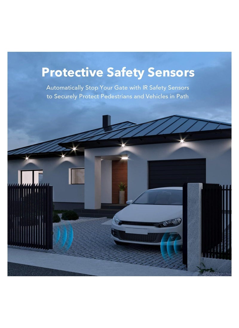 Generic - Infrared Sensor Kit for Gate Opener, Outdoor Photocell IR Beam Gate Safety Sensors, Photo Eye Sensor Gate Alarm Set, Photoelectric Beam Infrared Detector for Automatic Garage Door Window Opener, 2PCS - Image 1