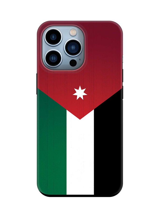 Tough Pro Series Case for Apple iPhone 14 Pro Dual Layer hybrid PC & TPU Customized Mobile Cover Shield with inner TPU protection Matte Finish - Flag Of Jordan