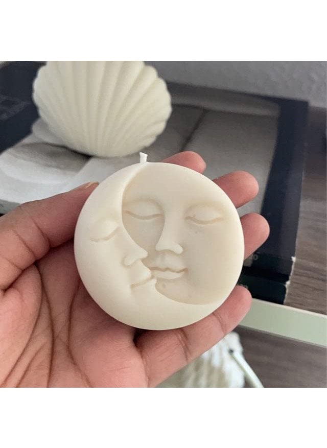 Polaris Fox Polaris Fox Lunar Moon Face Scented Candle 85g White  - Image 3