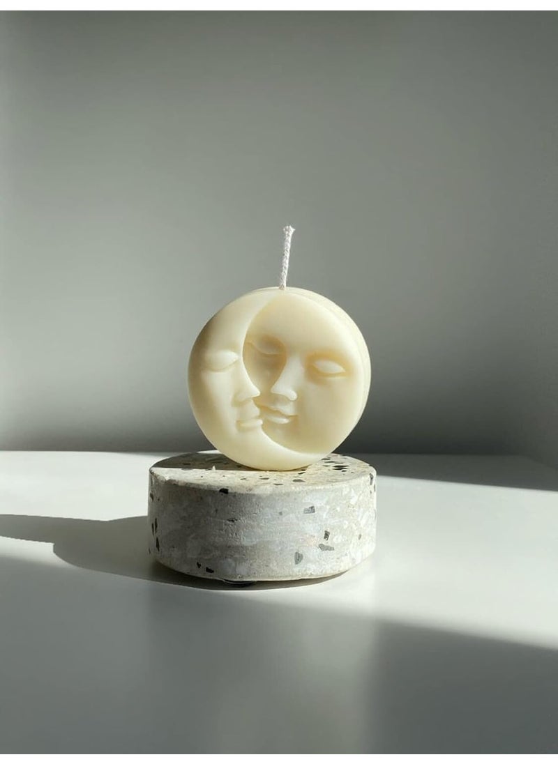 Polaris Fox Polaris Fox Lunar Moon Face Scented Candle 85g White  - Image 4