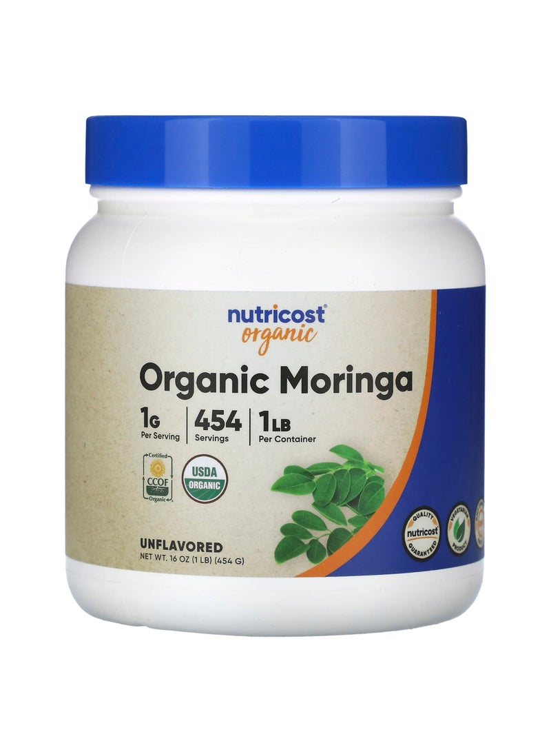 Nutricost Organic Moringa, Unflavored, 16 oz (454 g)