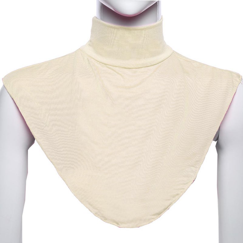Modal Collar Shirt Cover Scarf Neck Bib Beige