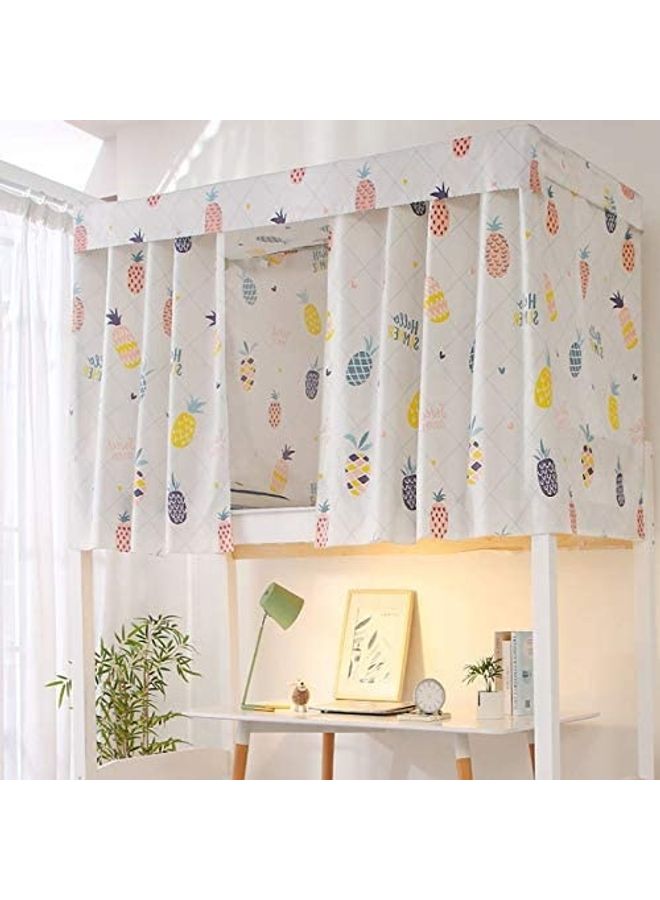 Loquat 3-Piece Canopy Bed Curtains Cloth Students Dormitory Mosquito Net Polyester Multicolour 1.15x2meter - Image 2