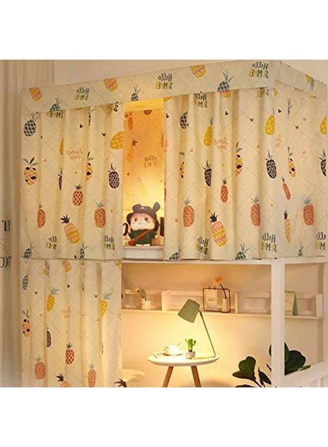Loquat 3-Piece Canopy Bed Curtains Cloth Students Dormitory Mosquito Net Polyester Multicolour 1.15x2meter - Image 4