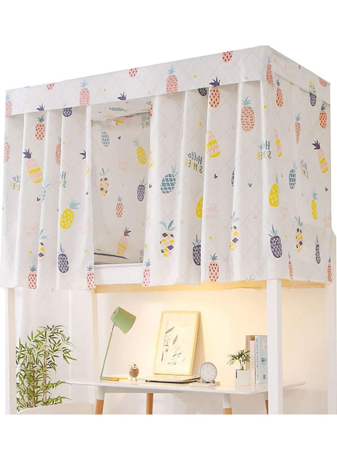 Loquat 3-Piece Canopy Bed Curtains Cloth Students Dormitory Mosquito Net Polyester Multicolour 1.15x2meter - Image 1