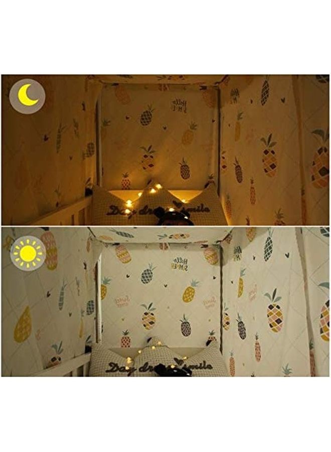 Loquat 3-Piece Canopy Bed Curtains Cloth Students Dormitory Mosquito Net Polyester Multicolour 1.15x2meter - Image 5