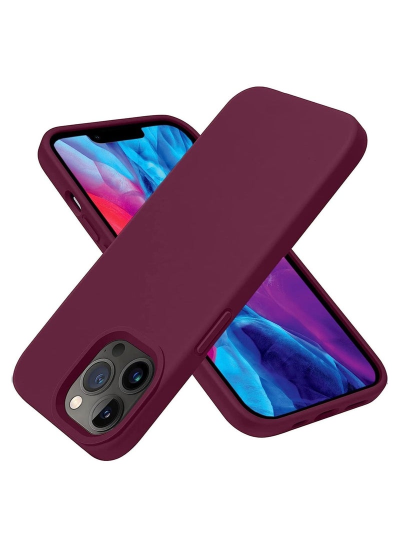 Raxoom Silicone Case for iPhone 14 Pro, Compatible with iPhone 14 Pro Liquid Silicone Gel Rubber Slim Shockproof Protective Phone Case with Soft Anti-Scratch Microfiber Lining - Image 1