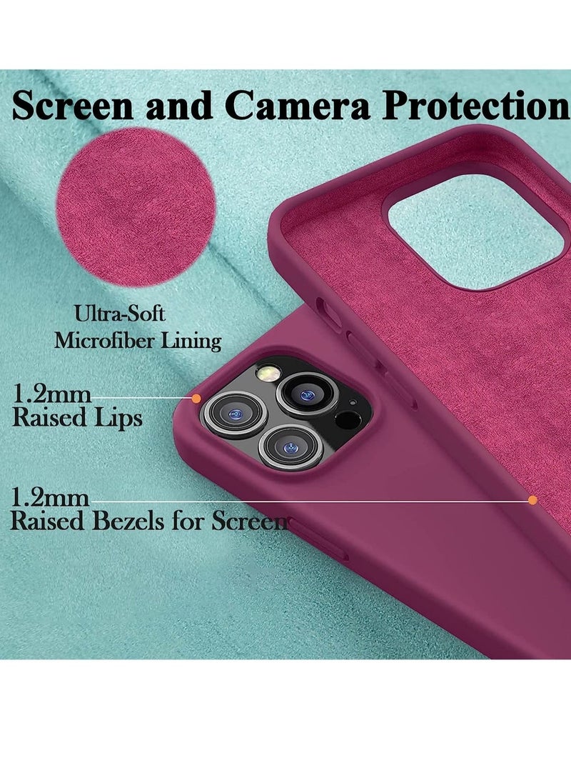 Raxoom Silicone Case for iPhone 14 Pro, Compatible with iPhone 14 Pro Liquid Silicone Gel Rubber Slim Shockproof Protective Phone Case with Soft Anti-Scratch Microfiber Lining - Image 3