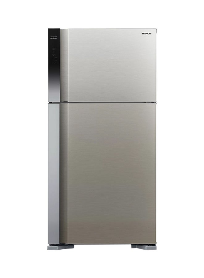 HITACHI 760L Gross Top Mount Double Door Refrigerator, 10 Year Warranty on Inverter Compressor, 2 Doors Fridge, Dual Fan Cooling, Touch Screen Control, Movable Twist Ice Tray-1 Year Warranty RV760PUK7KBSL Silver - Image 1