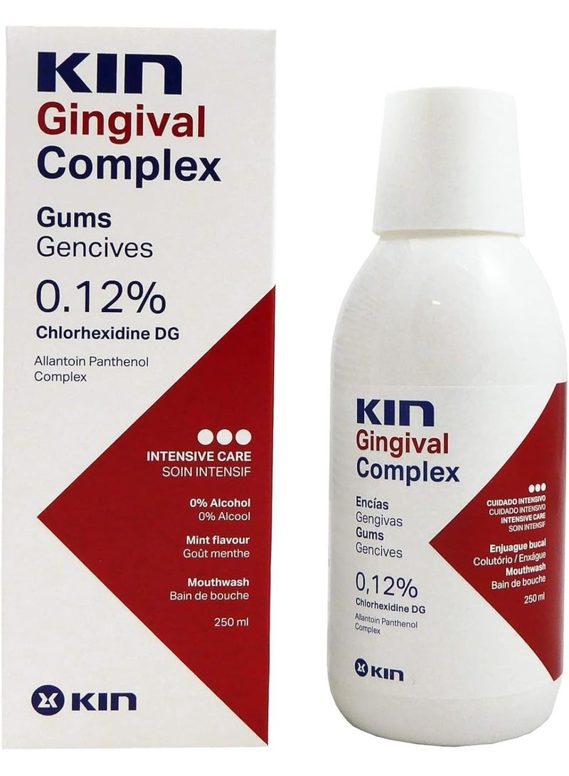 Kin Gingival Complex Mouthwash 250ml | Daily Gum Care Mouthwash for Fresh Breath & Oral Hygiene