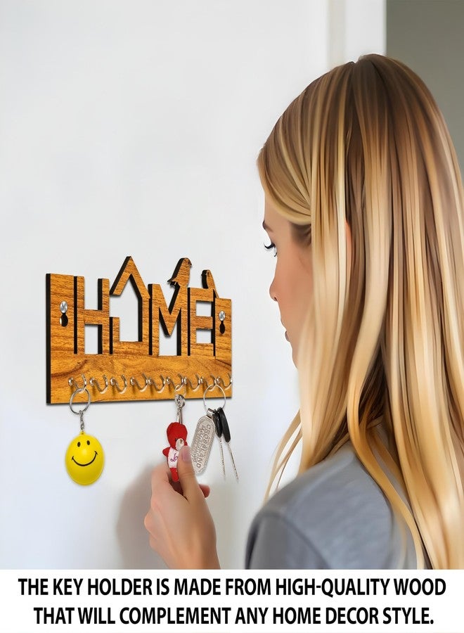 Rousrie Key Holder for Home Decor Stylish | Wooden Keychain Holder | Key Hangers for Wall Cute Aesthetic Design - Image 3