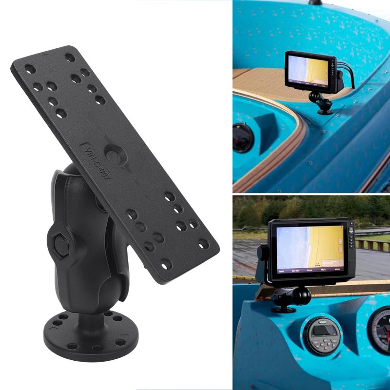 Aluminum Alloy Fish Finder Mount C Type 5 Inch Arm with 8 7cm Rod Sturdy Support - Image 4
