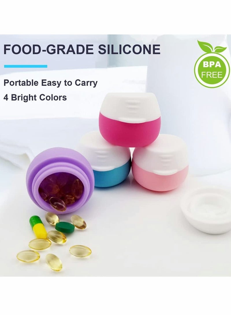 Leakproof Travel Toiletry Containers Silicone Makeup Cream Jars TSA Approved Travel Accessories for Face Body Hand Cream Set of 4 - Image 5