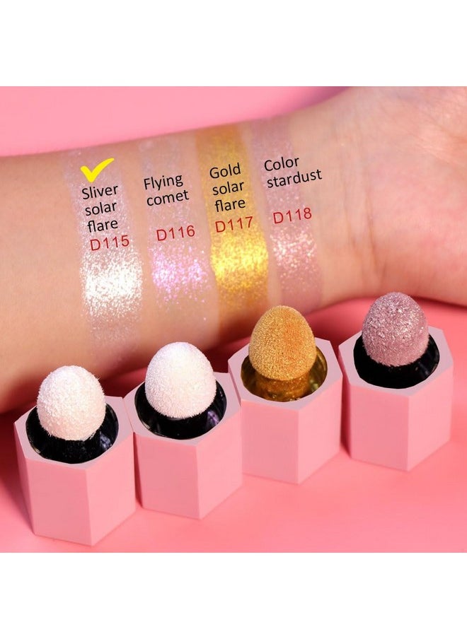 evpct White Silver Face Highlighter Makeup Liquid For Face Pearl White Face Shimmery Shimmer Foundation Powder Highlighter Makeup Palette Stick Body Highlighter Fairy Shimmer Glitter Bomb Illuminators  - Image 5