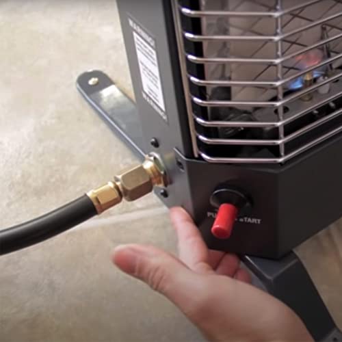 Wadoy مجموعة موصل خرطوم البروبان Wadoy RV بطول 3 أقدام - 3/8" أنثوي فلاش x 3/8" أنثوي فلاش موصل سريع 59913 (الطول الكلي 3.28 قدم) - Image 5