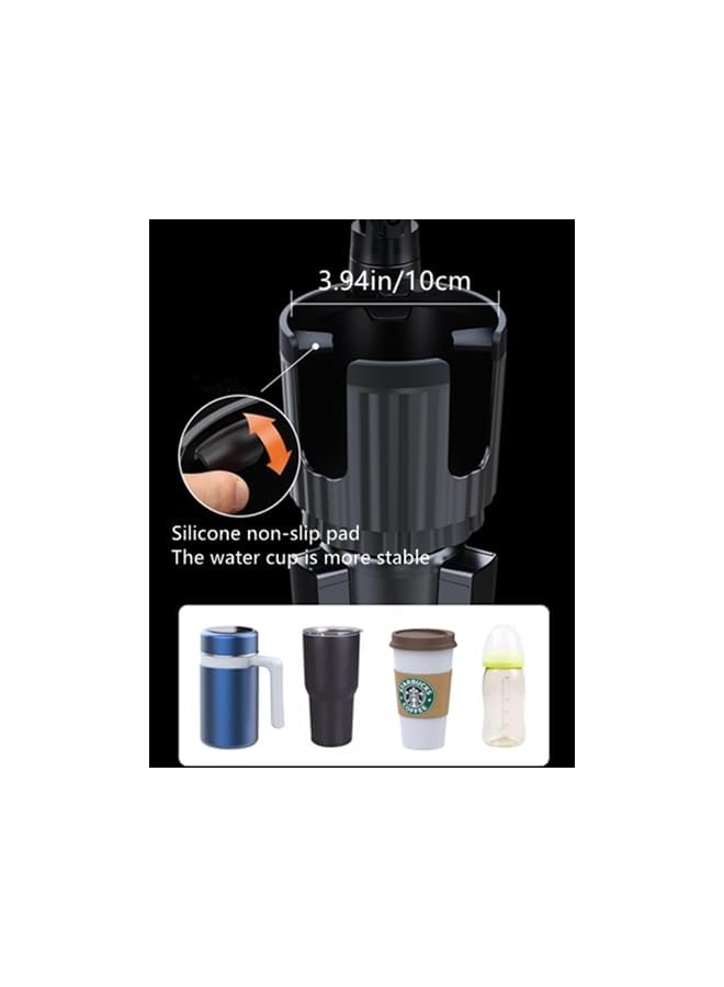 S-TOP Car Cup Holder Phone Holder, Adjustable Height Cup Mount, Expandable Base for iPhone and Android Devices, 360° Rotation (Magnetic) - Image 1