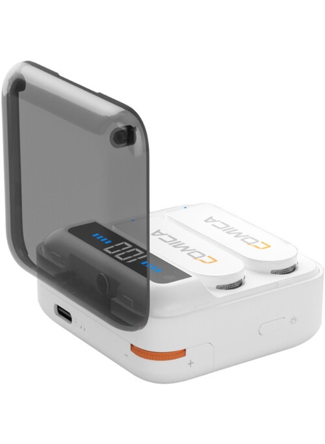 Comica Audio Vimo S MI 2-Person Wireless Microphone System with Lightning Connector for iOS Devices (White, 2.4 GHz) - Image 3