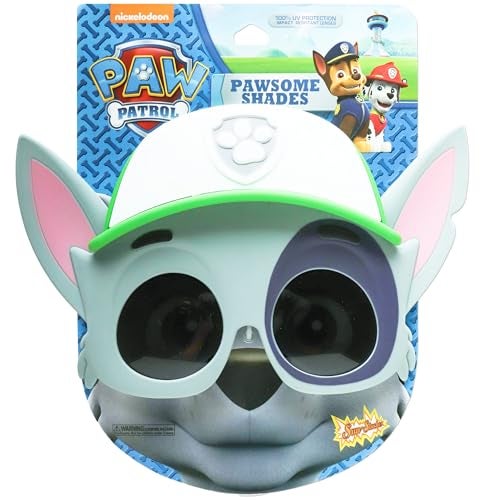Sun-Staches Paw Patrol Official Rocky Sunglasses Costume Accessory, UV400 Lenses, Blue Mask, One Size Fits Most, 8" - Image 2