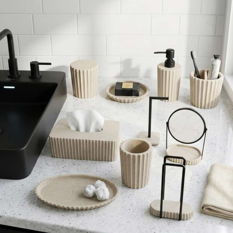 Pan Home Florence Polyresin Soap Dish 14x10x2cm - Beige - 211HEL9900826 - Image 2