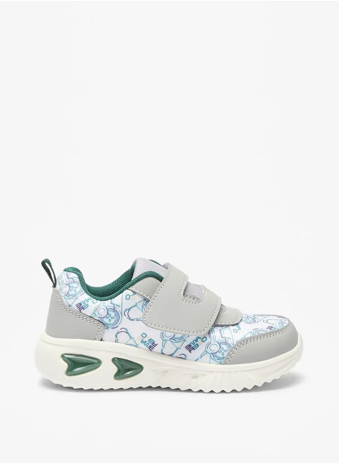 LBL by Shoexpress Boys Game Print Sneakers with Hook and Loop Closure