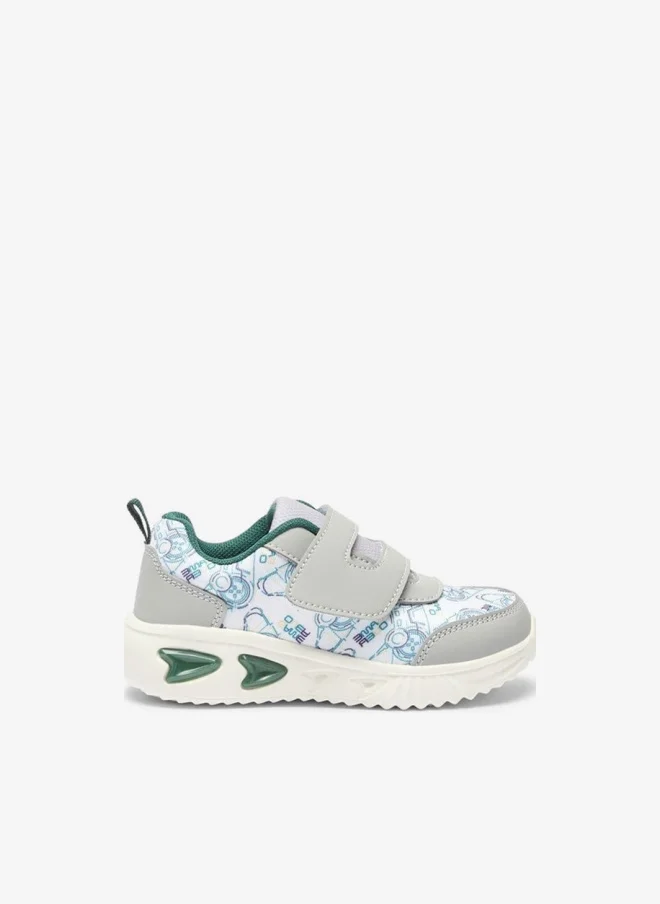 LBL by Shoexpress Boys Game Print Sneakers with Hook and Loop Closure