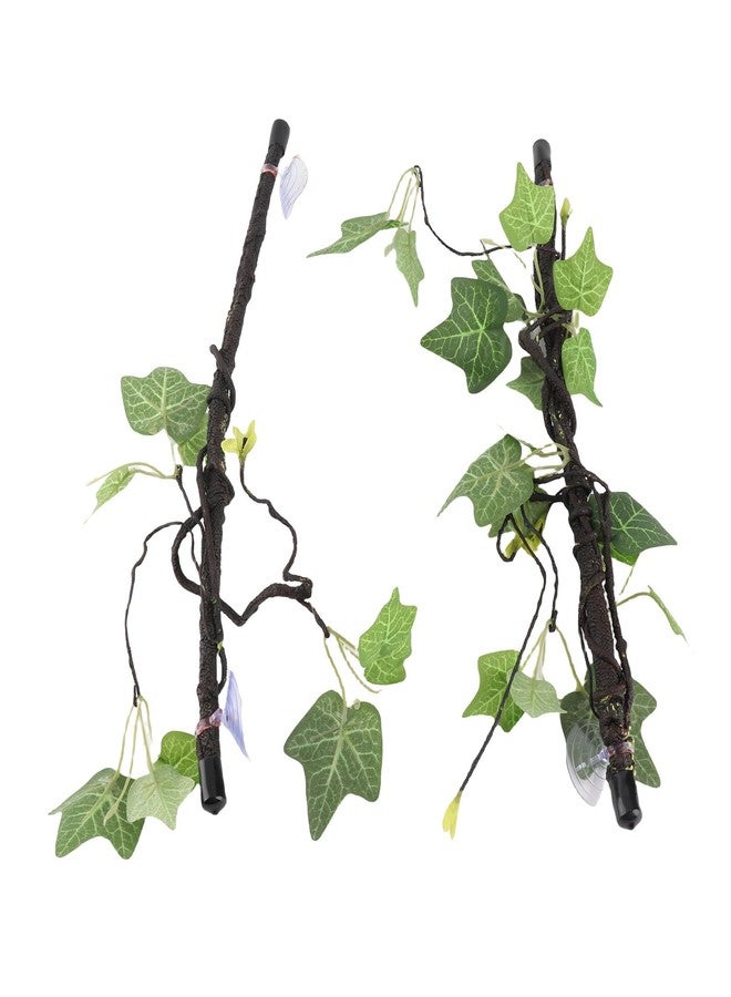 Asixxsix Reptile Corner Branch, 2 Pcs Resin Climb Tree Branch Decor, Amphibian Lizard Snake Climbing Ornament with Suction Cup for Snakes Amphibian Bearded Dragons Lizards Frogs Geckos - Image 4