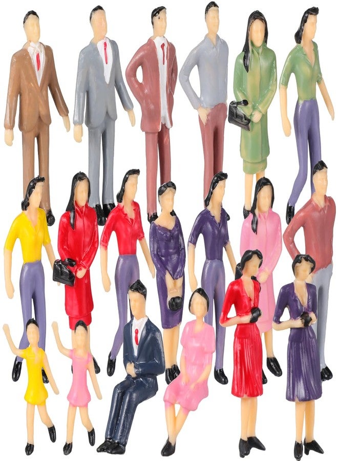 Garneck 30PCS Miniature People Figurines: Plastic Mini Figures Tiny People Dollhouse Accessories Model Train Decor for Sand Table Diorama Scene Architectural Projects - Image 1