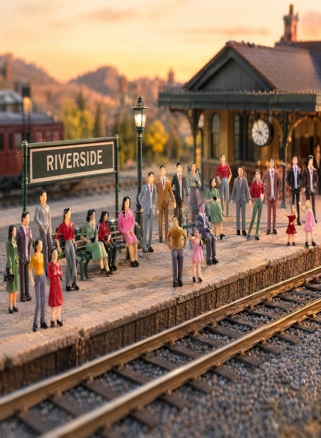 Garneck 30PCS Miniature People Figurines: Plastic Mini Figures Tiny People Dollhouse Accessories Model Train Decor for Sand Table Diorama Scene Architectural Projects - Image 2