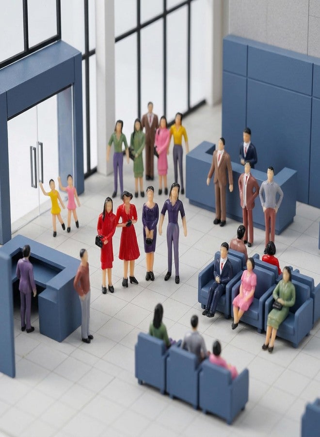 Garneck 30PCS Miniature People Figurines: Plastic Mini Figures Tiny People Dollhouse Accessories Model Train Decor for Sand Table Diorama Scene Architectural Projects - Image 5