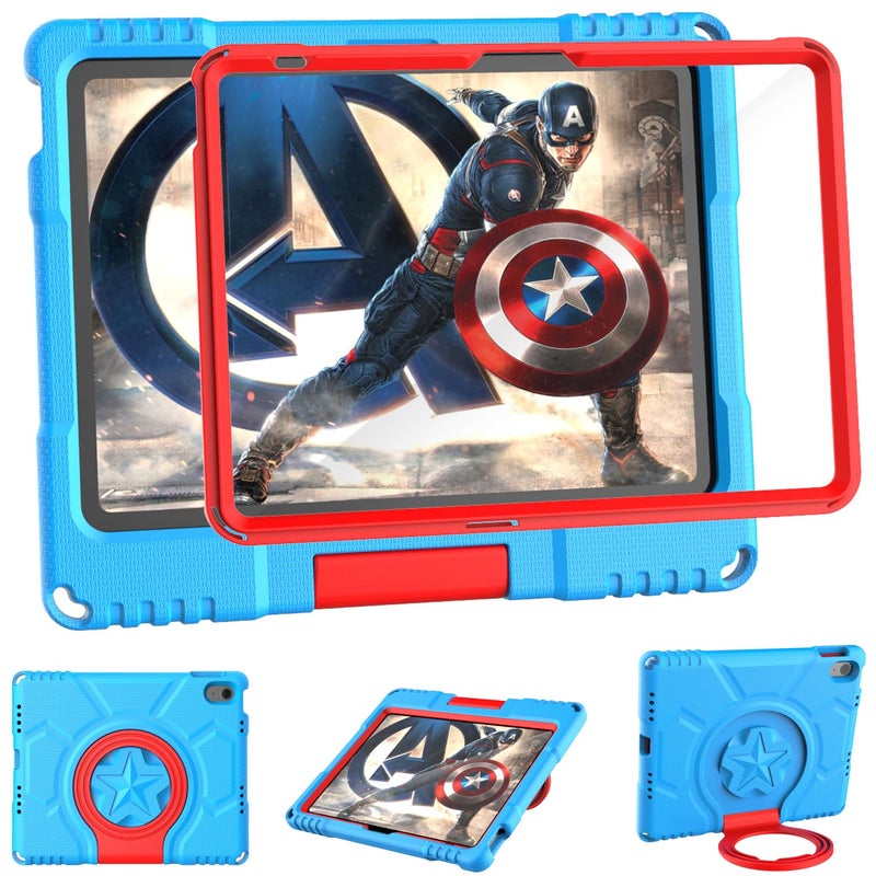 Lainergie Kids Case for iPad (A16) 11th Generation 11 Inch 2025 & iPad 10th Generation 10.9 Inch 2022, Lightweight Shockproof Kids-Friendly Case Built-in Screen Protector with Handle Stand, Blue - Image 1