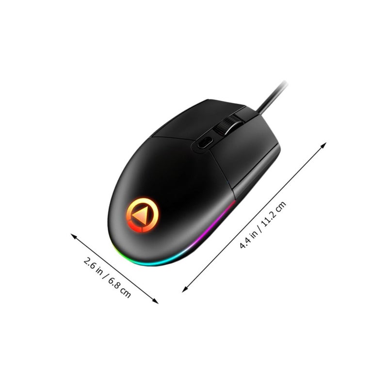 Ergonomic Wired Gaming Mouse Adjustable Dpi Led Breathing Light For Laptop Office - Image 3