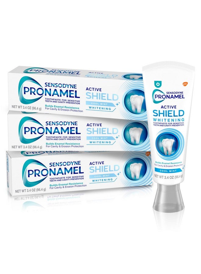 SENSODYNE PRONAMEL Active Shield Whitening Enamel Toothpaste, Cool Mint - 3.4 Ounces X 3 - Image 1