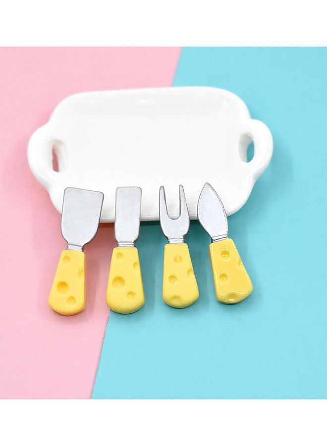 NIBEMINENT Set Of 5 Miniature Tableware Fork Toys - Image 2