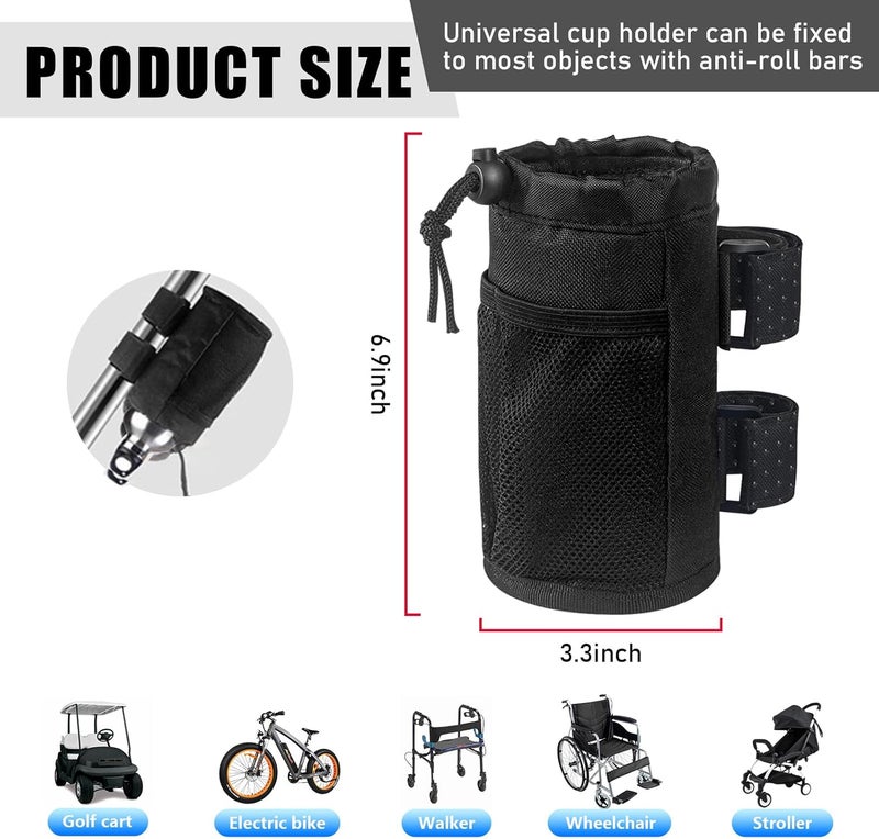 Ohleats Bike Cup Holder with Mesh Pocket - Image 2