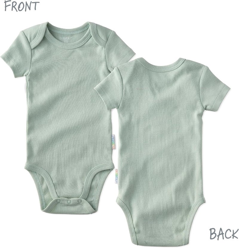Butterblu Avery 5-Pack Short Sleeve Bodysuits​ 100% Organic Cotton for Baby Boys​ & Girls - Image 3