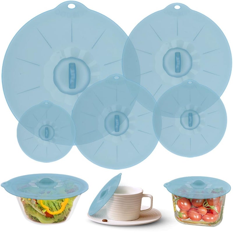 Andyken Silicone Bowl Covers - Silicone Covers for Food Storage Lids for Pots and Pans BPA Free Bowl Lids Universal Lid for Pots and Pans Microwave Food Cover for Cooking - Image 1