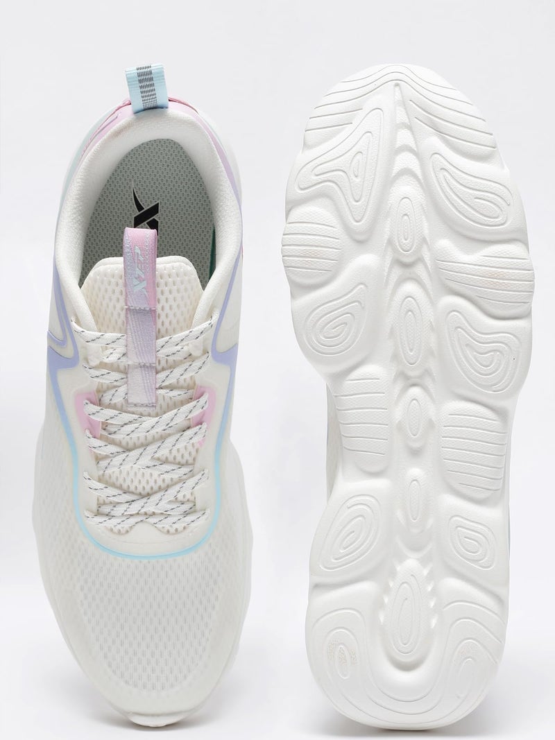 XTEP Canvas White,Ice Peach Running Shoes for Women Euro- 37 - Image 3