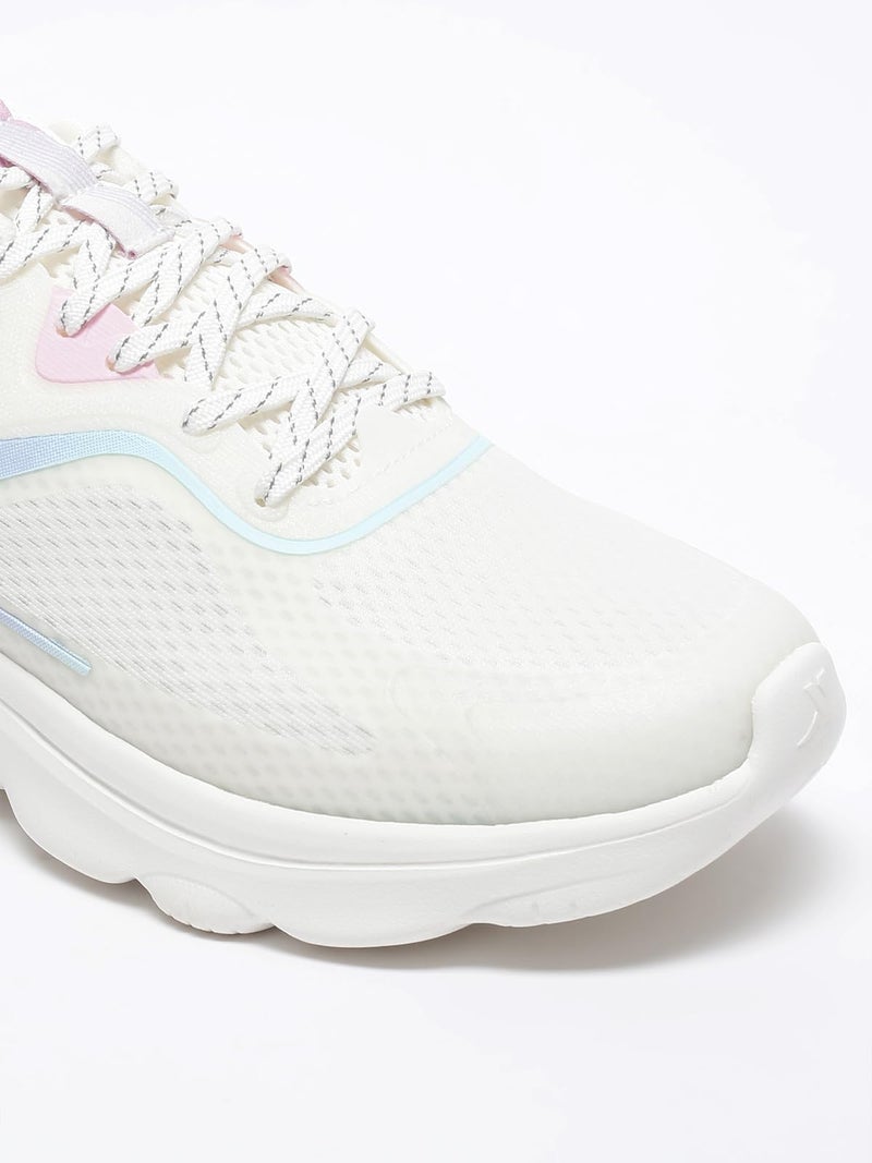 XTEP Canvas White,Ice Peach Running Shoes for Women Euro- 37 - Image 4