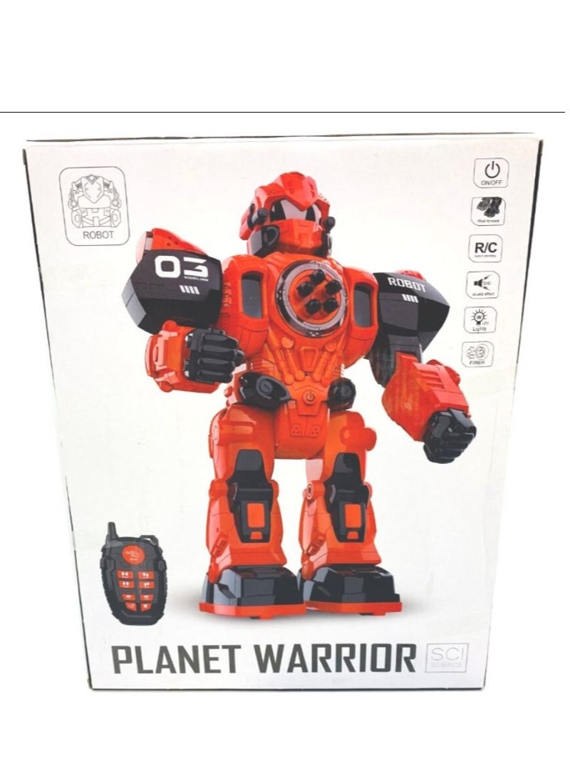 Planet Warrior Radio Control Robot with Sound and Light 34 cm - No:601A  - Image 2
