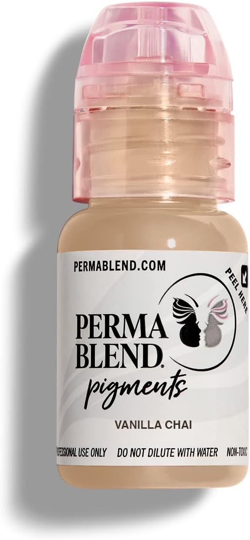 Perma Blend Perma Blend - Vanilla Chai - Microblading Ink for Areola or Skin Corrections - Professional Tattoo Ink - Skin Tone Tattoo Ink Makeup - Vegan (0.5 oz)
