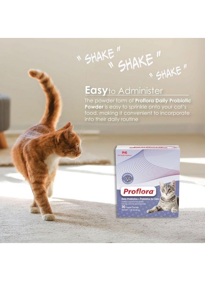Proflora - Probiotics For CatsComplete Gut Health & Immune Support. Easy To Use Digestive MultiStrain Probiotics. Easier Diet Transitions, Healthier Skin & Coat & Helps Treat Diarrhea. 30 Packets. - Image 1
