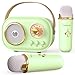heetipuk Mini Karaoke MachineWhite Elephant GiftsStocking Stuffers for Teen Christmas Gifts for 312 Years Old Portable Bluetooth Speaker with Wireless Microphone Kids Boys GirlsGreen - Image 4