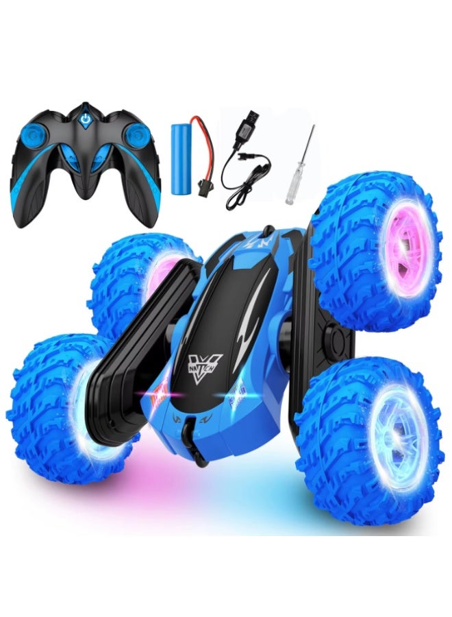 2.4GHz Rechargeable Remote Control Stunt Car – 360° Rotating & Flipping Double-Sided RC Toy for Kids - Image 1