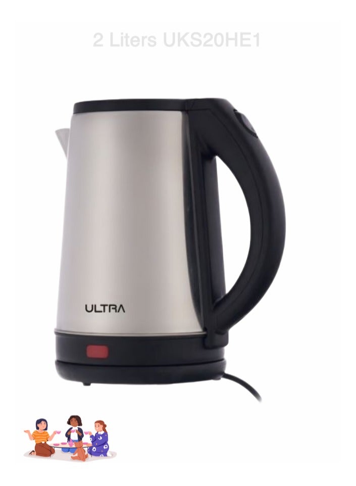 ألترا كاتيل كهرباء الترا، 2 لتر، 2000 وات، ستانلس ستيل- UKS20HE1 - Image 1